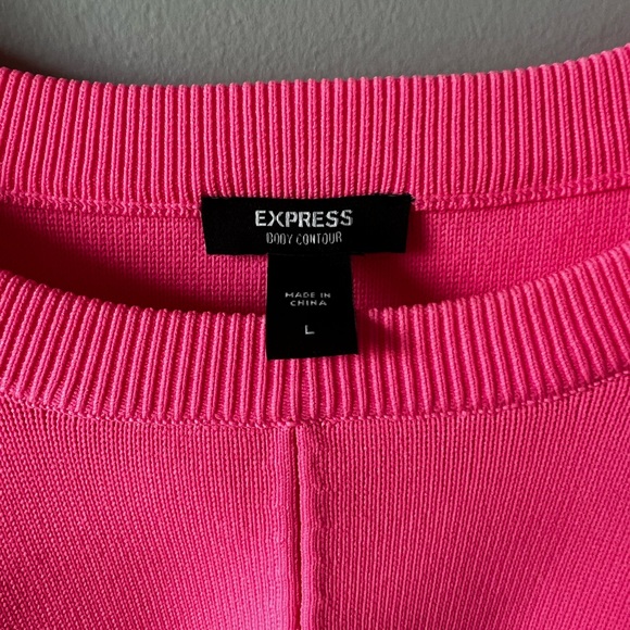 EXPRESS body contour hot pink Dress - Picture 6 of 6